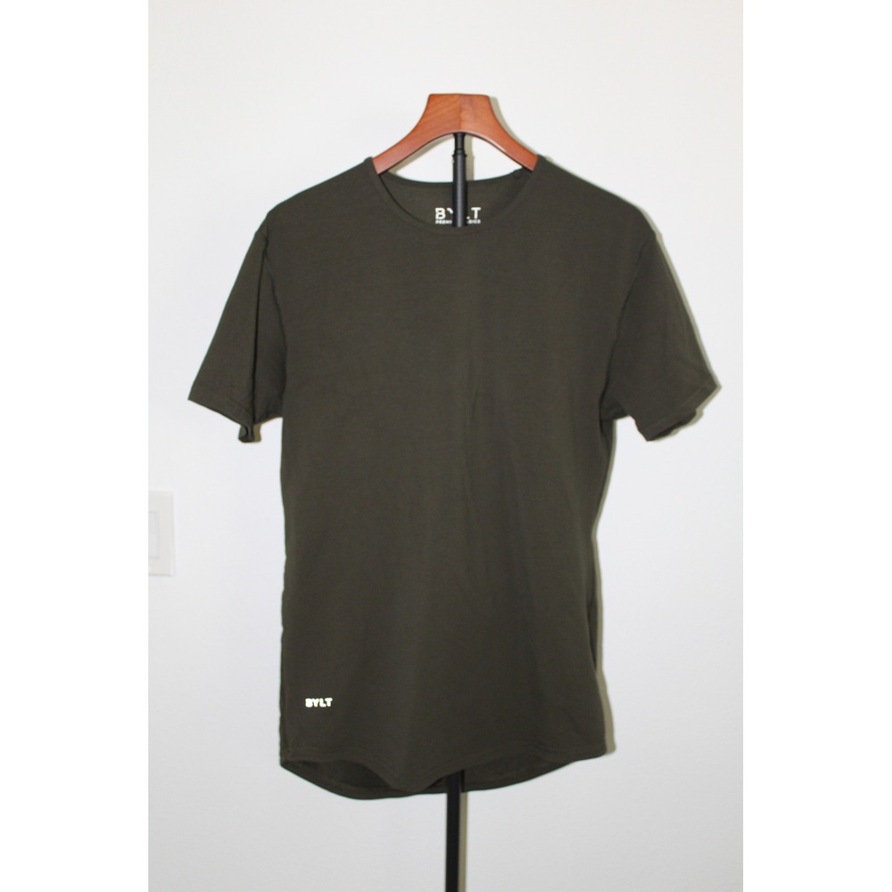BYLT Premium Basics Lux T-Shirt Mens Medium Olive Green Short Sleeve Tee